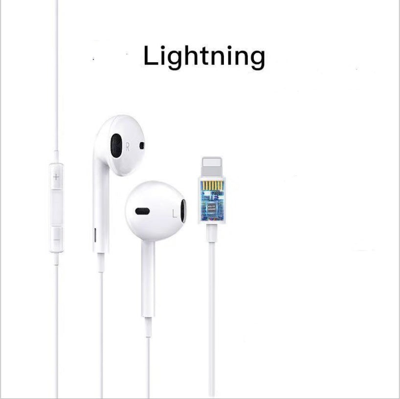 High Quality Lightning In-Ear Earphones for iPhone with Rich Bass, Crystal Clear Audio and Automatic Pop-Up