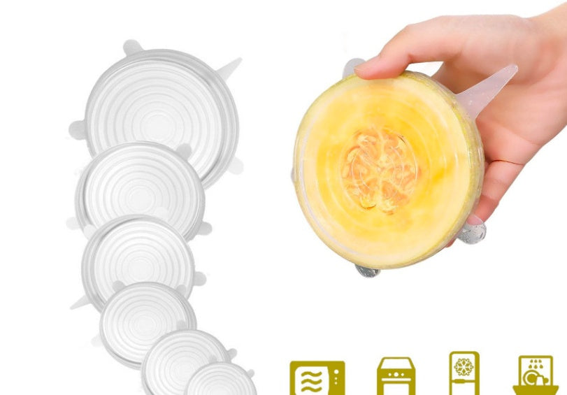 Kitchen food storage covers for reusable everyday meal preparation