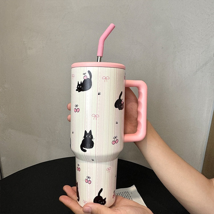 Large insulated stainless steel tumbler available in stylish colors