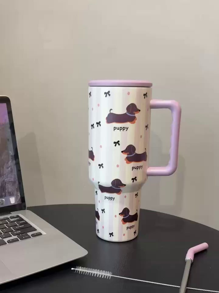 1.2L vacuum tumbler designed to fit most car cup holders