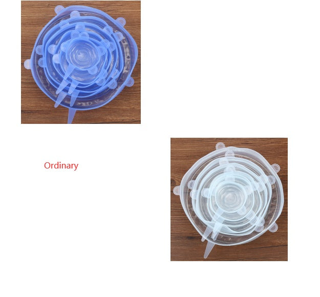 Leak-proof reusable silicone food covers for kitchen containers