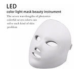 LED facial mask with 7 color light therapy for smoother, brighter, and healthier-looking skin