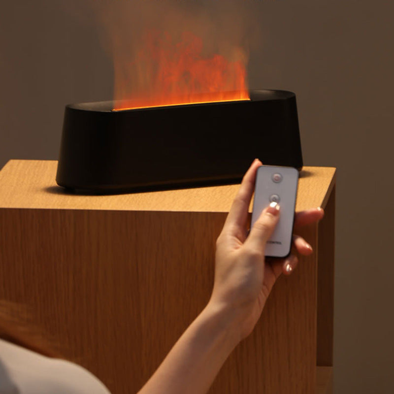 LED Flame Effect Aroma Diffuser Air Humidifier for Relaxation, Yoga and Spa