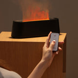 LED Flame Effect Aroma Diffuser Air Humidifier for Relaxation, Yoga and Spa