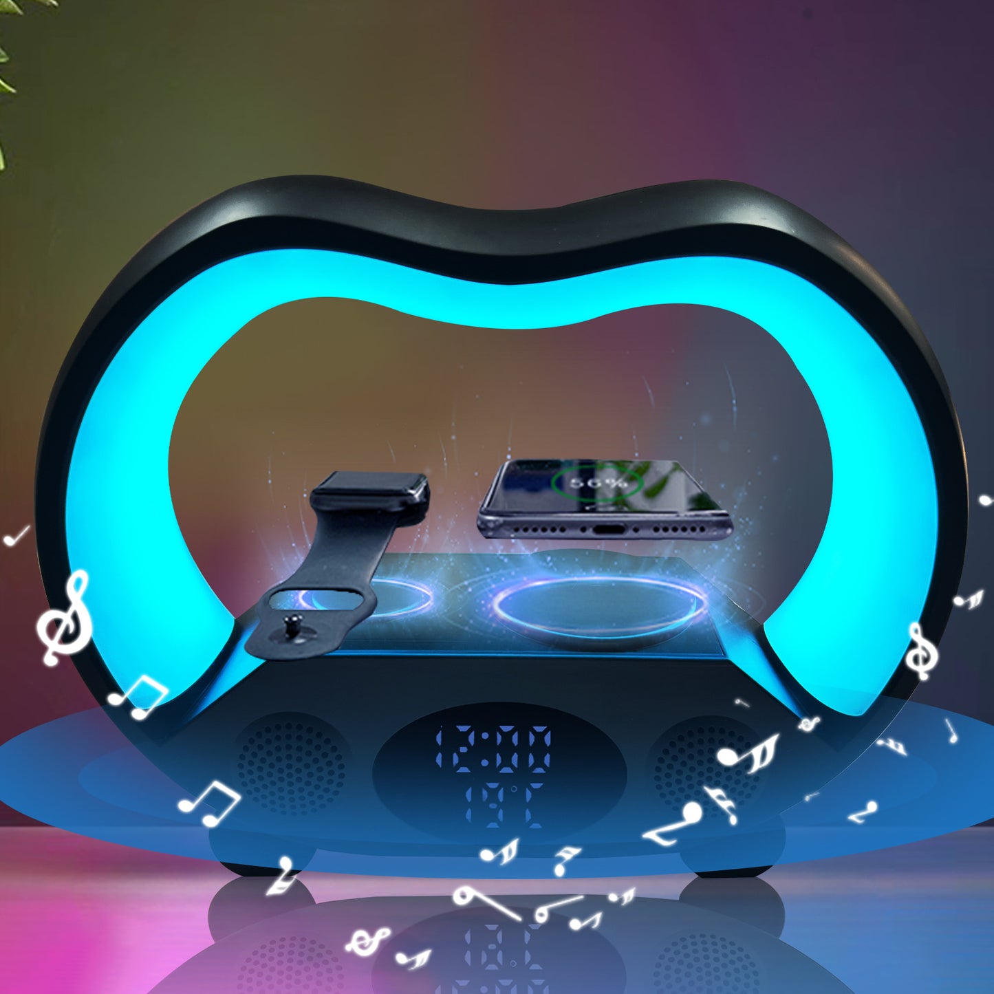 Premium LED table lamp with wireless phone charger and adjustable lighting