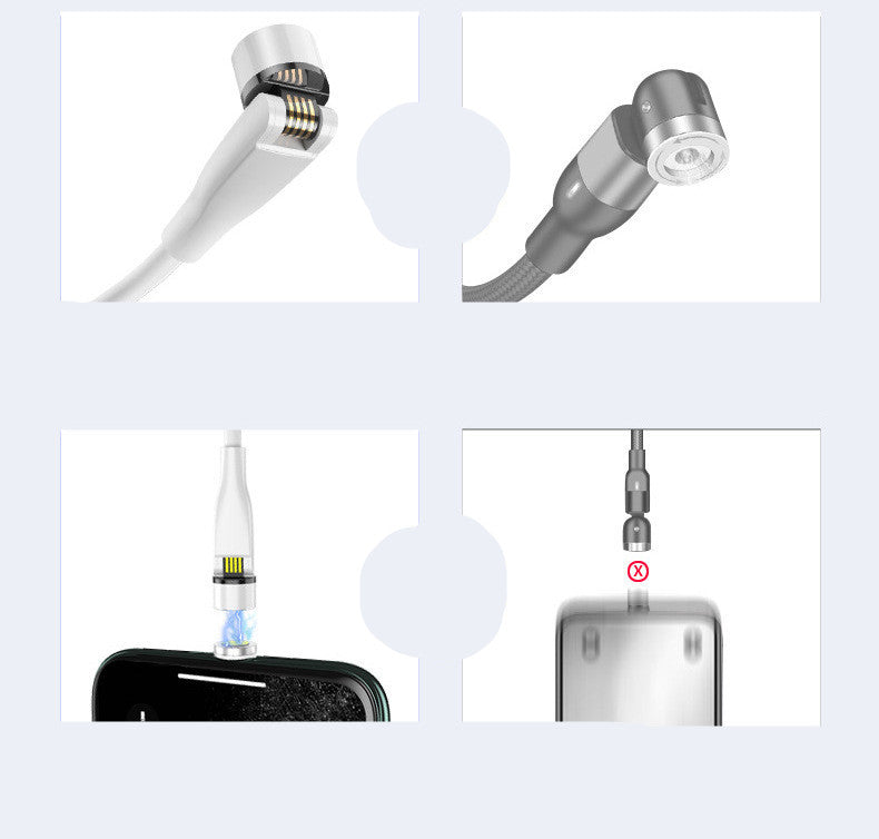 Magnetic Charging Cable for iPhone, Android, USB-C and Micro USB Fast Charge Devices