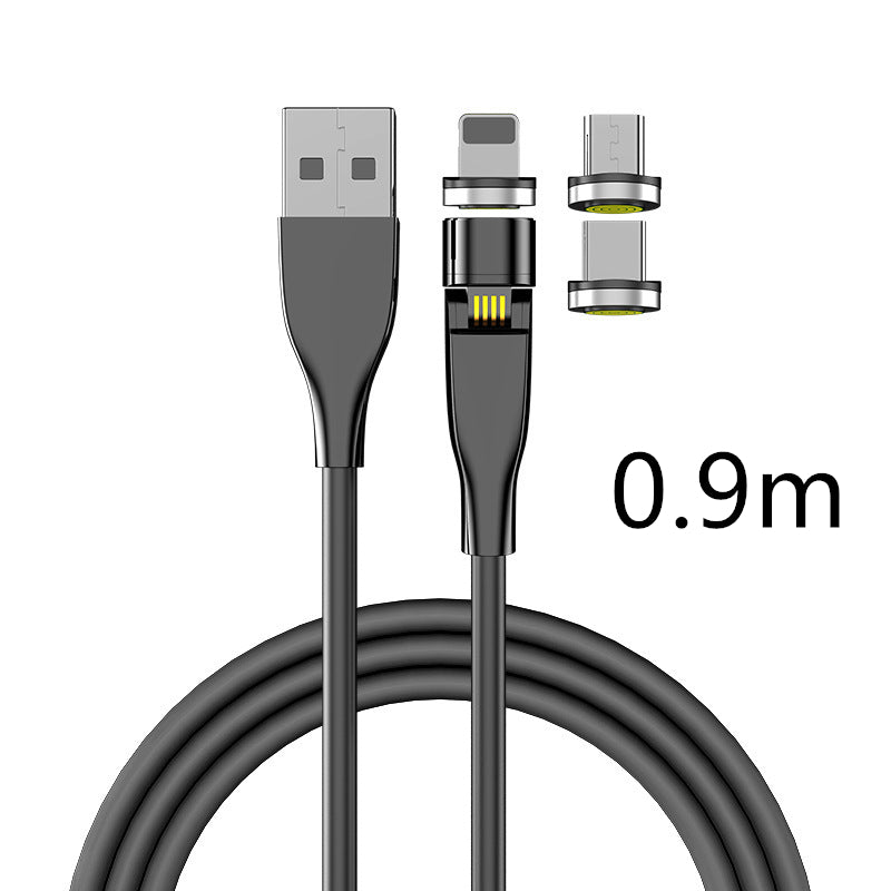 Universal 3-in-1 Magnetic Fast Charging Cable with USB-C, Lightning & Micro USB Connectors