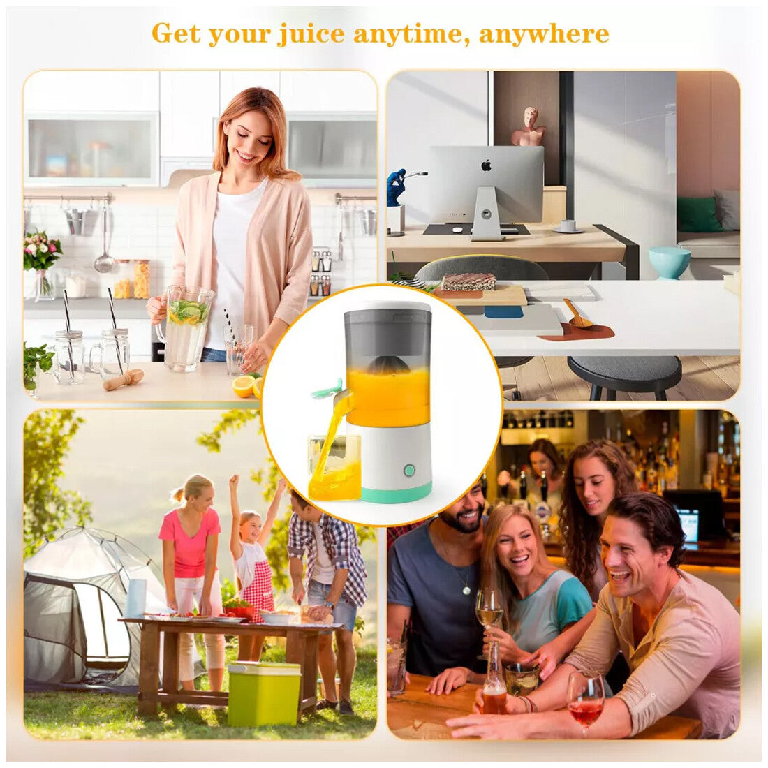 Mini USB Citrus Juicer for making fresh orange juice anywhere