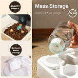 2-in-1 Pet Feeding Station with Food Dispenser and Water Bowl for Cats and Dogs