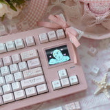 Pink Love PBT Keycaps 130-Key Sublimation Mechanical Keyboard Keycap Set