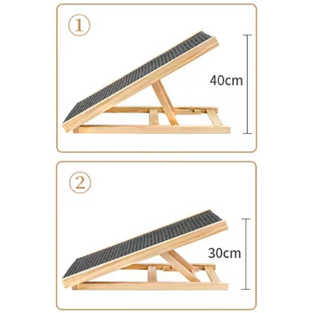 Portable Wooden Dog Ramp for Small & Large Dogs – Foldable Non-Slip Pet Stair Alternative