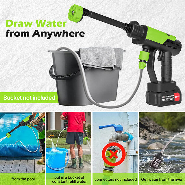 Powerful 4000W Cordless Car Pressure Washer with Dual Batteries for Deep Cleaning