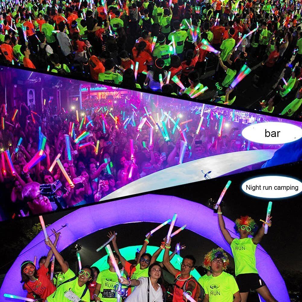 Premium LED Foam Glow Wands for Weddings, Christmas, New Year & Special Events