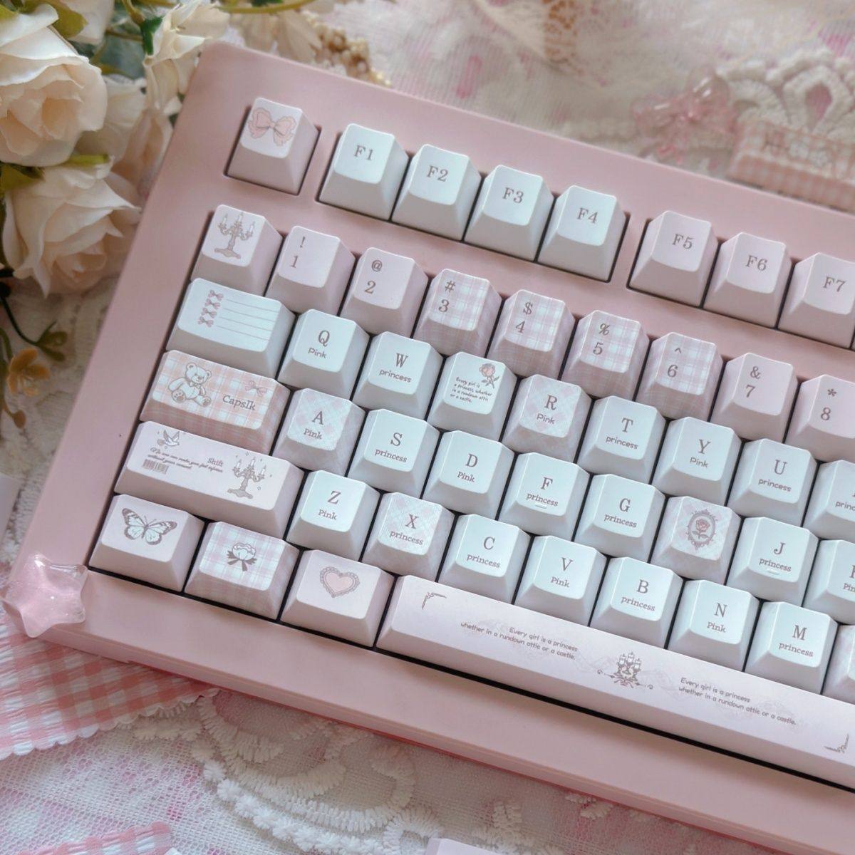 Premium PBT Sublimation Keycaps for Gaming Mechanical Keyboard Love Theme