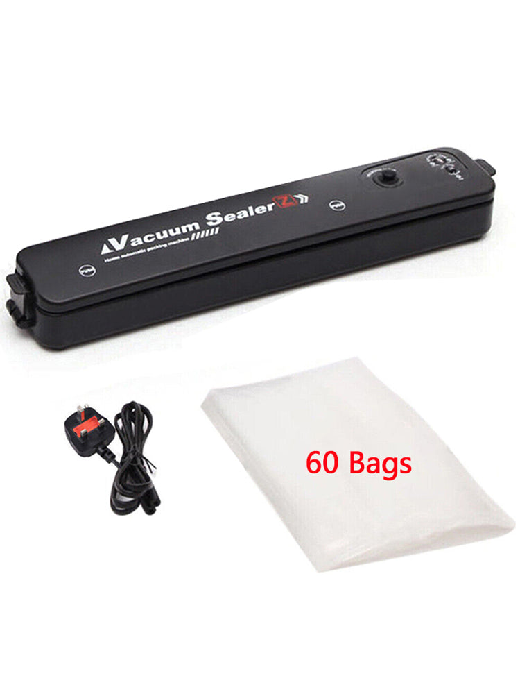 Premium Vacuum Food Sealer Machine with 60 Vacuum Bags for UK Kitchens