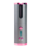 Professional automatic hair curler with LCD temperature display and ceramic technology