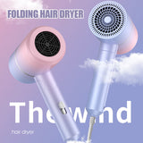 Professional Hair Dryer with UK Adapter and Multiple Heat Settings