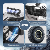 RC Monster Truck with 2 Rechargeable Batteries Heavy Duty Off Road Remote Control Vehicle