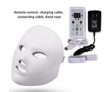 Rechargeable 7 colour LED face mask for professional skincare treatment at home