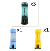 Portable blender bottle with rechargeable motor