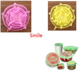 Reusable silicone container lids for home kitchen organization