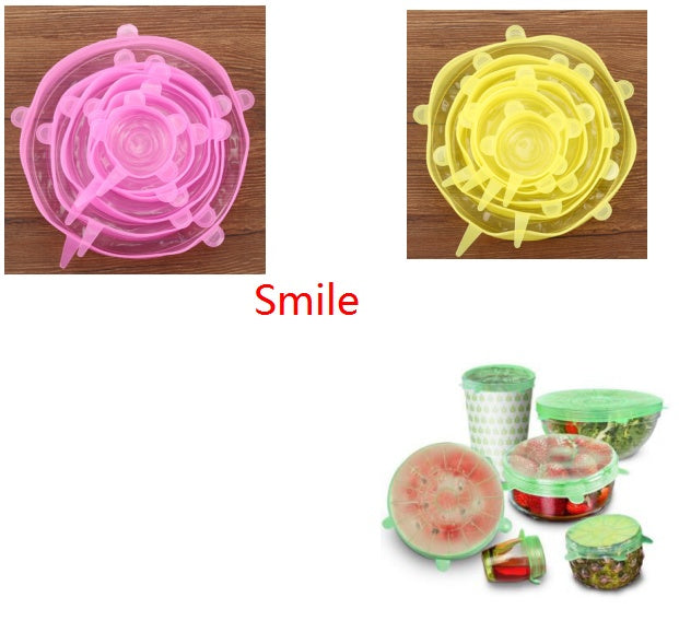 Reusable silicone container lids for home kitchen organization