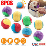 Scooby-Doo Squeaky Dog Balls Set of 8 Durable TPR Dog Toys for Aggressive Chewers