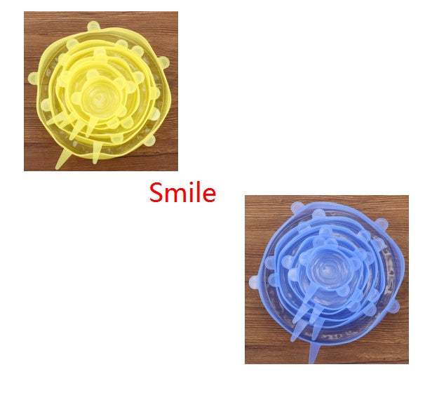 Flexible silicone lids for bowls of different sizes