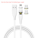 Smart Magnetic Phone Charging Cable with Quick Charge Technology and Rotating Connector