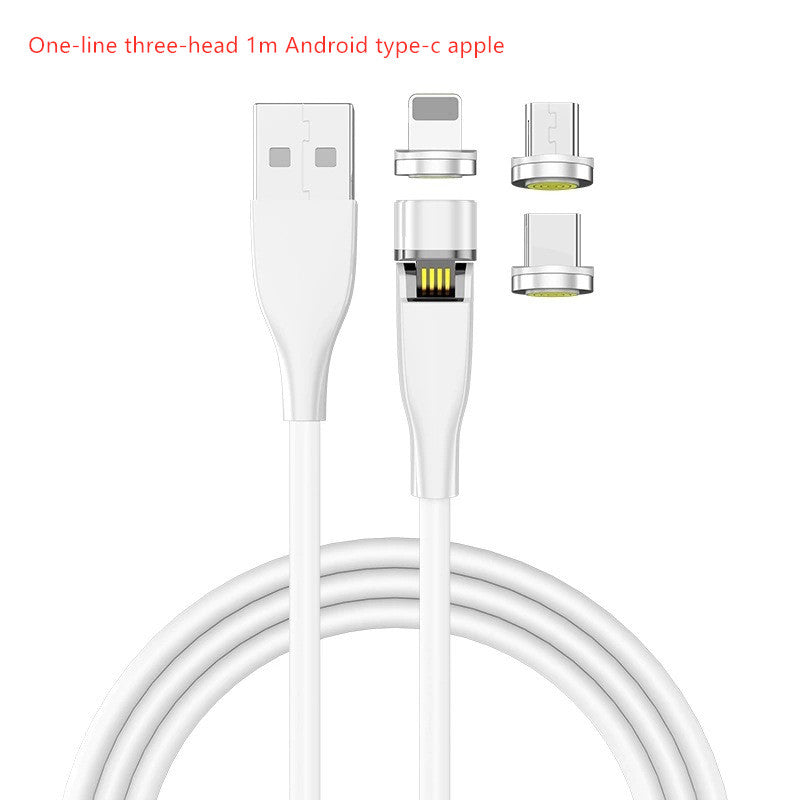 Smart Magnetic Phone Charging Cable with Quick Charge Technology and Rotating Connector