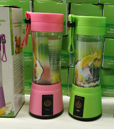 Close-up of USB rechargeable portable smoothie blender