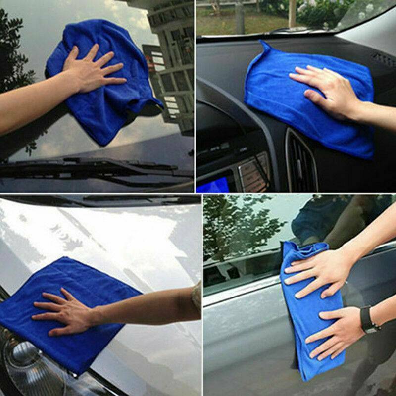 Professional 50 Pack Large Microfibre Cleaning Cloths 30x30cm Car Detailing Towels for everyday cleaning tasks.