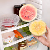 Stretch lids for food containers with flexible airtight sealing design