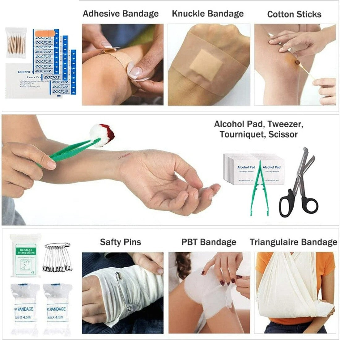 Travel Medical Kit with Emergency First Aid Supplies for Road Trips Camping and Hiking