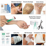 Travel Medical Kit with Emergency First Aid Supplies for Road Trips Camping and Hiking