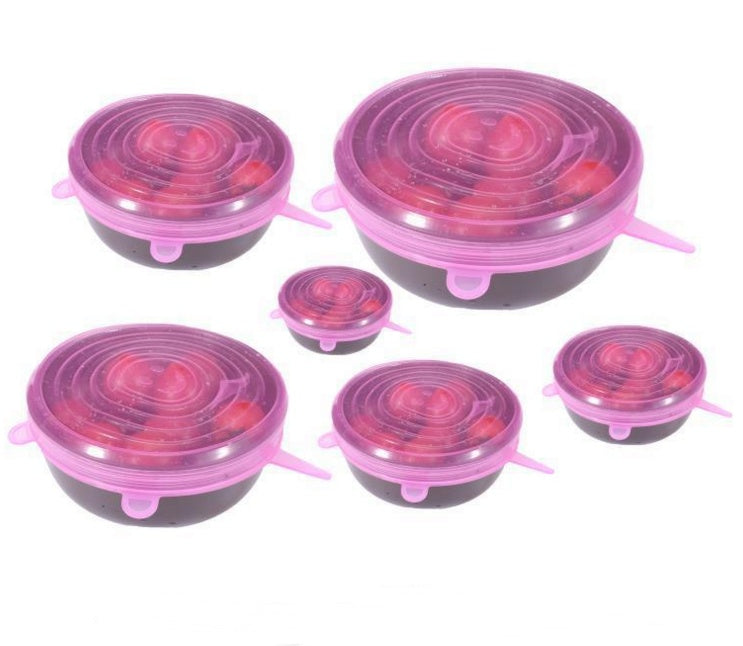 Universal silicone stretch lids that fit multiple container sizes