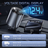 USB-C USB-A Retractable Car Charger 120W PD QC Fast Charging Adapter