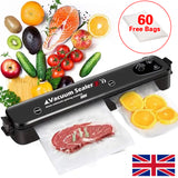 Vacuum Food Sealer Machine with 60 Vacuum Bags for Dry & Wet Food Front View